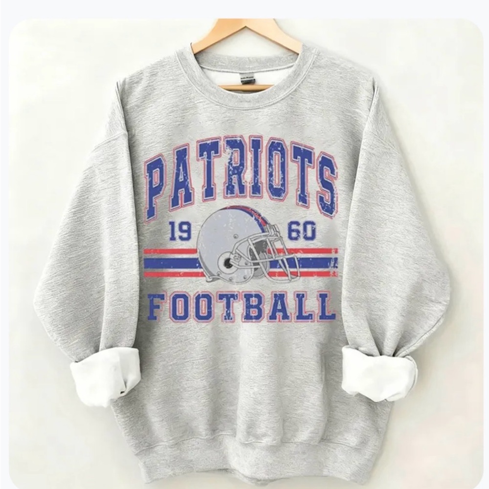 Gray Patriots Football Sweater